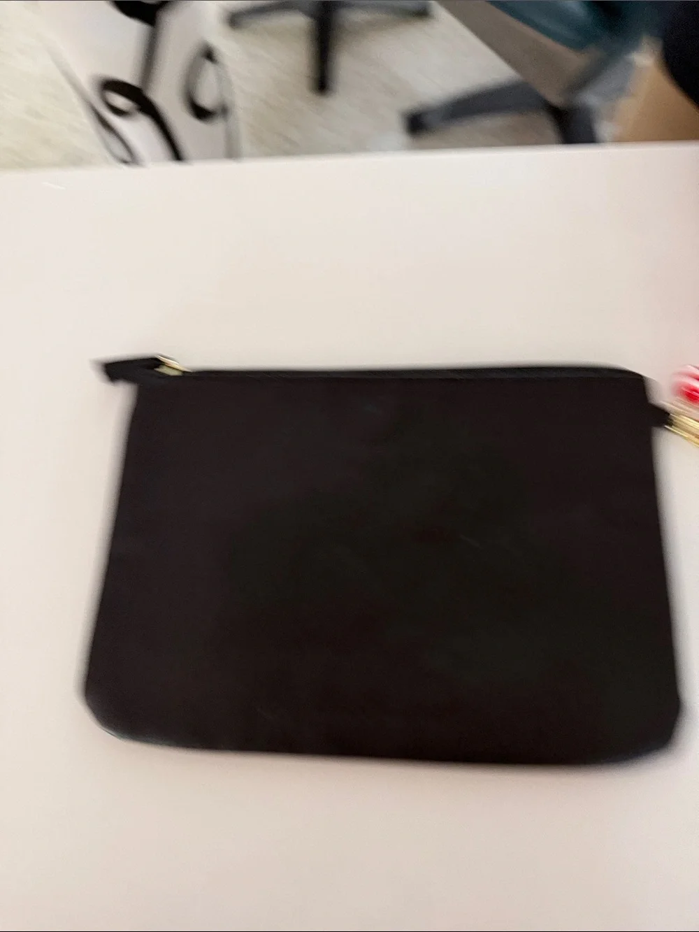 Betsey Johnson Black Clutch with Yellow & Red Pizza Heart